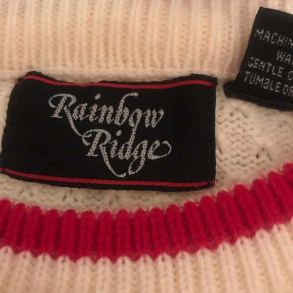 Vintage 80s red and cream sweater - Picture 4 of 4